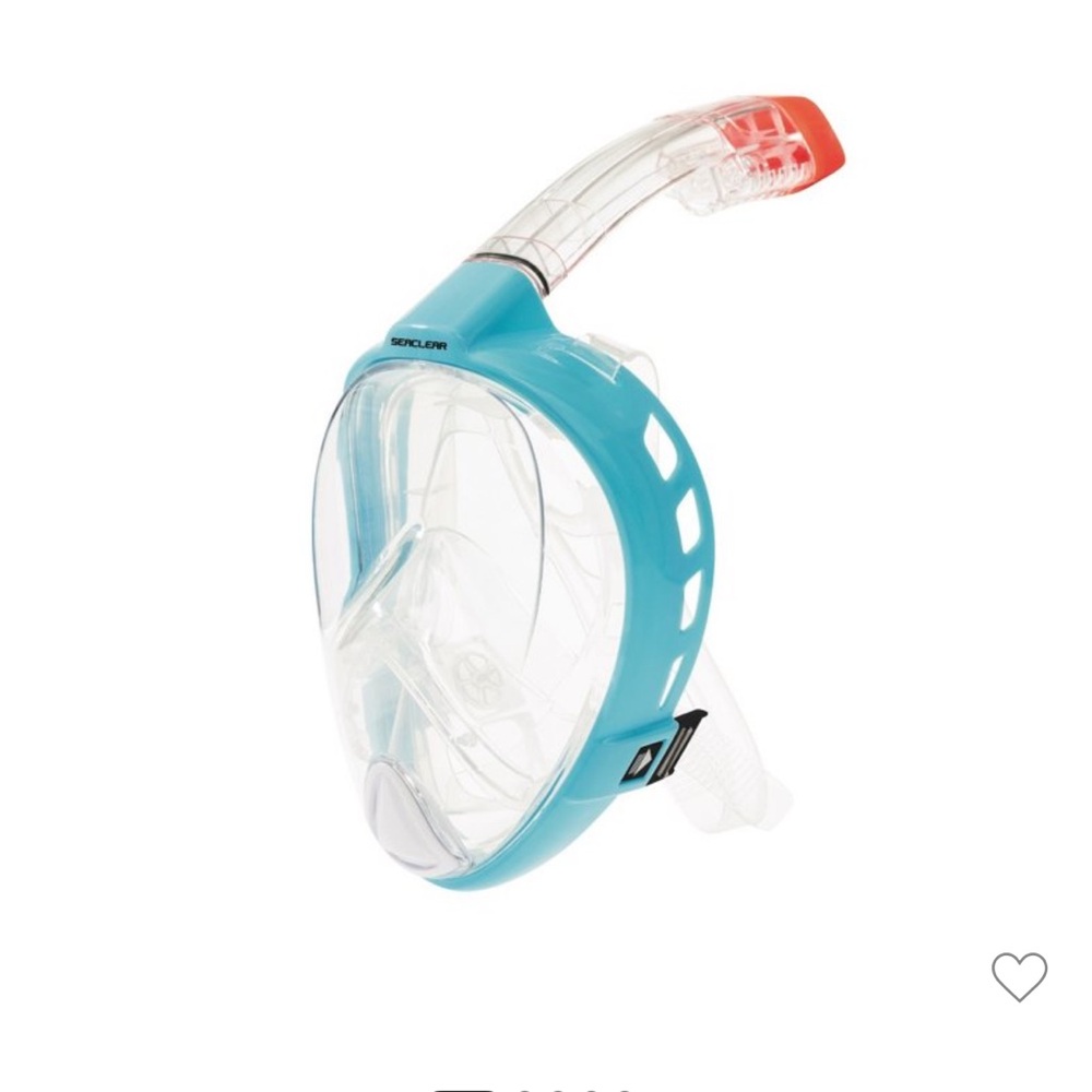 Hydro-swim SeaClear Snorkeling Full Face Mask Set - Blue S/M  New